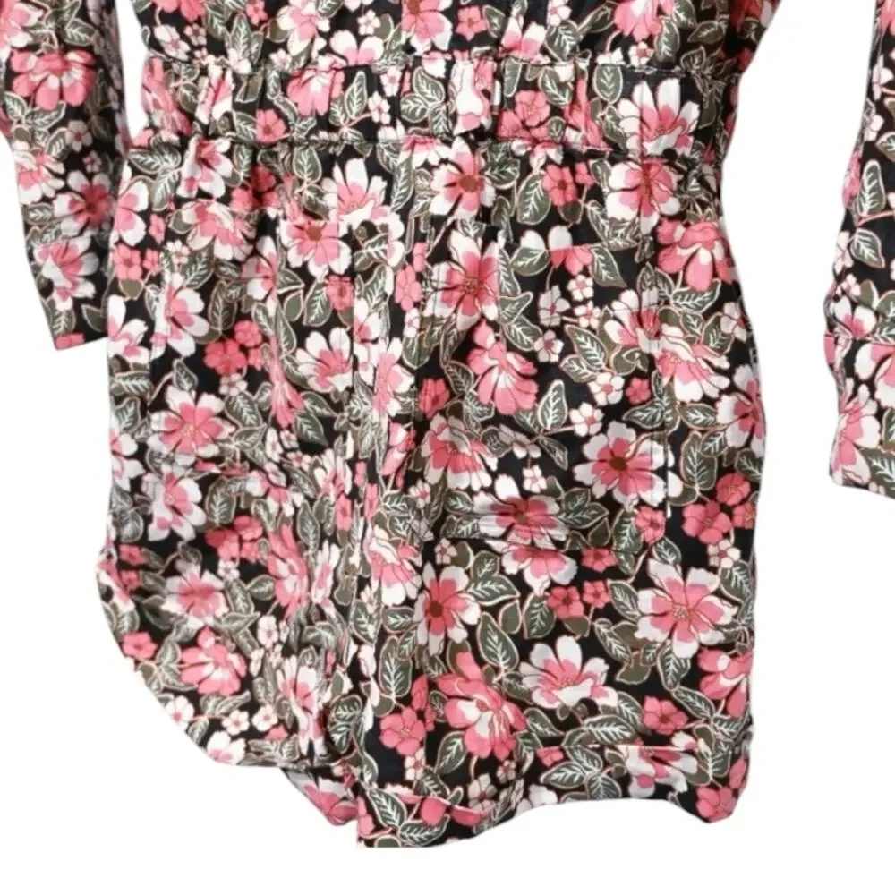 Outerknown Hawaiian Floral Print Linen Blend Shortall Romper Women’s XS NEW